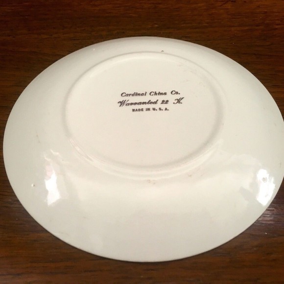 Vintage NAPCO Ceramic Cheese Plate 22K Gouda Muenster Swiss Camembert Limburger - Picture 3 of 9